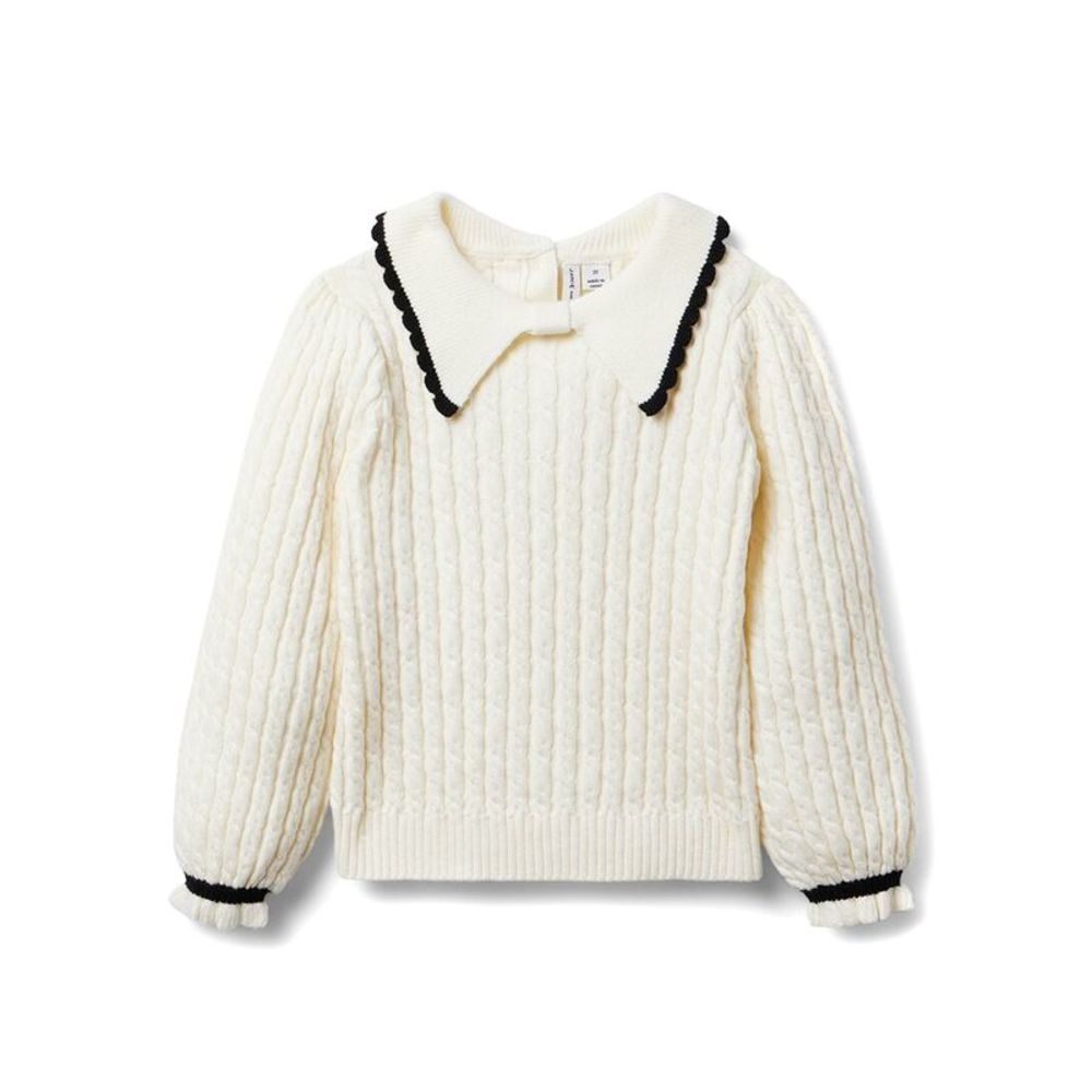 Janie and Jack The Collared Cable Sweater